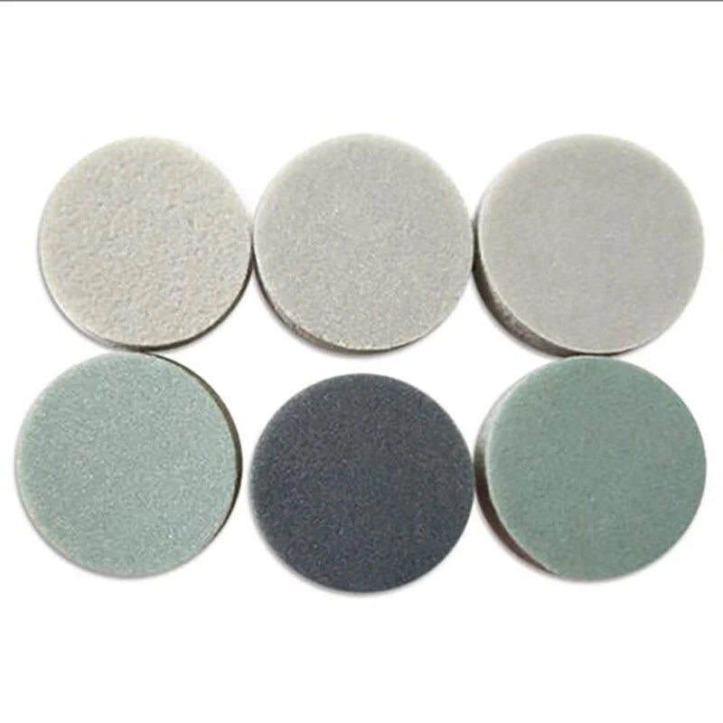 30mm Wet and Dry Sanding Discs Sandpaper 300-3000 Grit Hook and Loop Pads Green