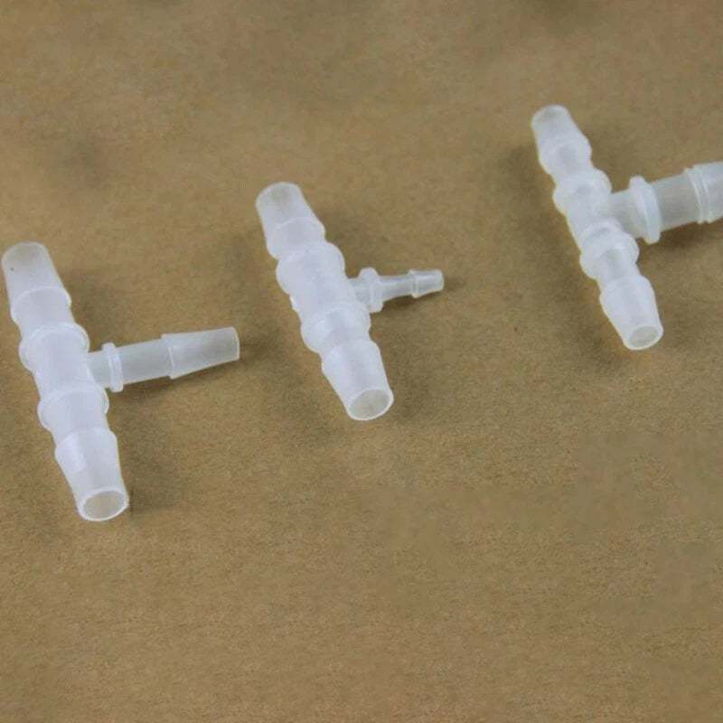 Plastic Hose Tee Reducer Connector — T-Piece Vacuum Pipe Joiner for Air & Water