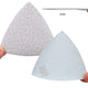 90mm Dry White Triangle Sanding Discs Pads Hook & Loop Sandpaper Grit 60 - 1000