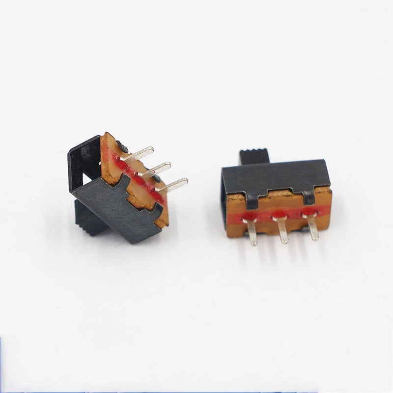 3-Pin SPDT PCB Slide Switch — 2-Position Mini Toggle, 2/3/4mm Handle Height