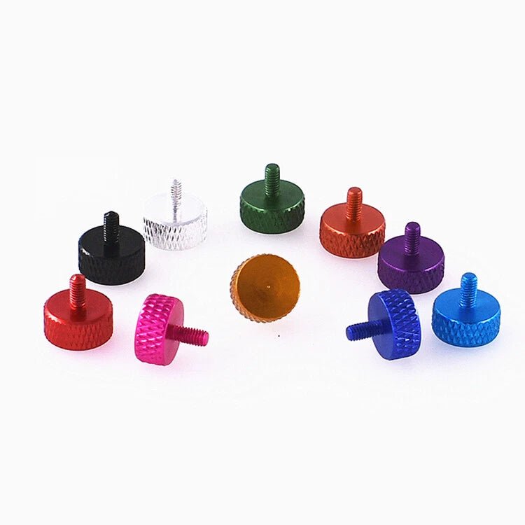 M3 Knurled Thumb Screws – 5 - 50mm Aluminum Hand Tighten Bolts, 10 Colors - HomeDIYer