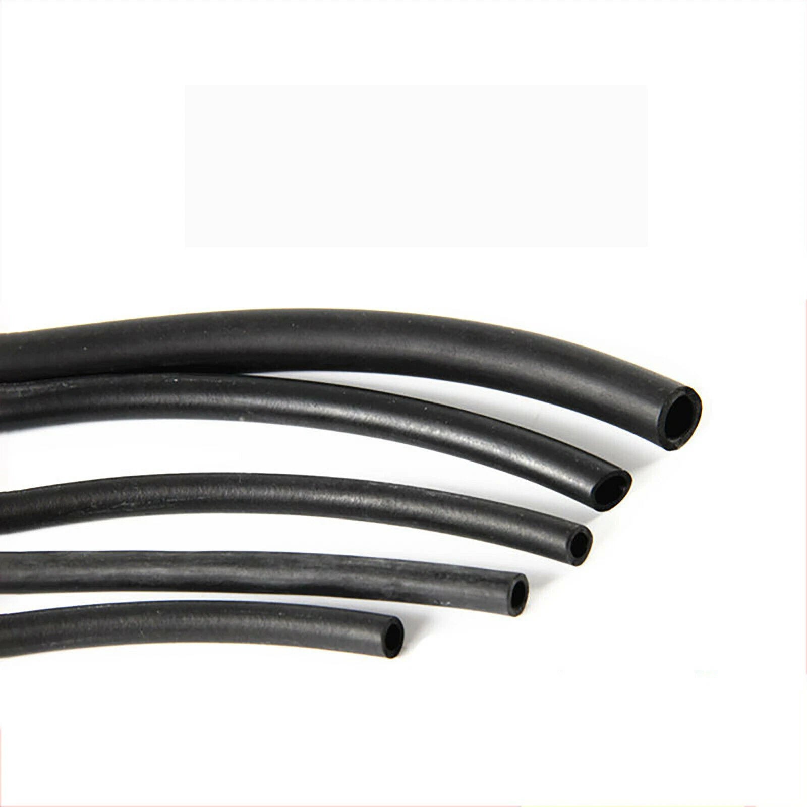 Black Tube Fluorine Rubber Fuel Hose Pipe Vacuum Petrol Diesel Unleaded