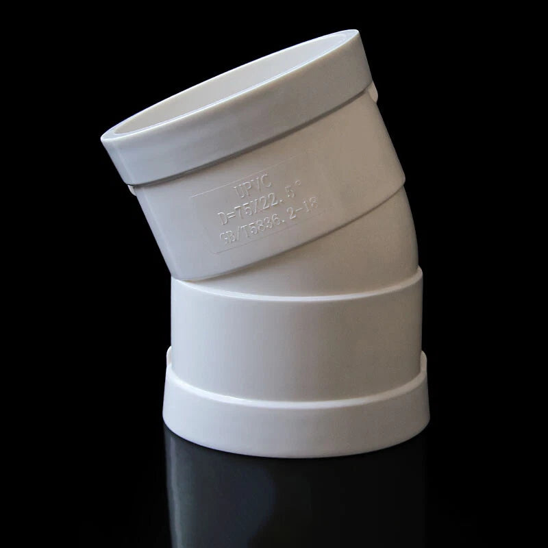 PVC Elbow Drainage Pipes & Fittings 15° 22.5° 30° 45° Bend Anti-odor 50-160mm