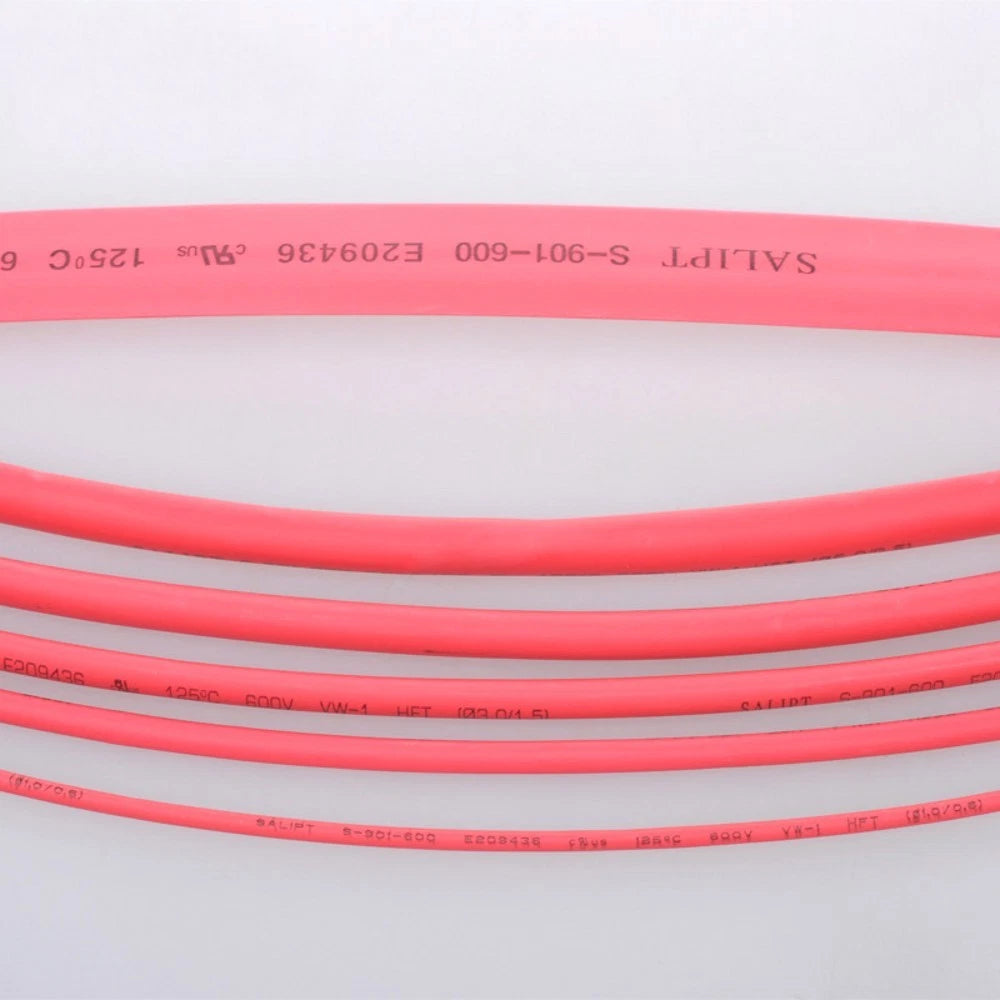 Red Heat Shrink Tubing 2:1 — 0.6mm to 12mm Diameter, 1M to 30M Lengths