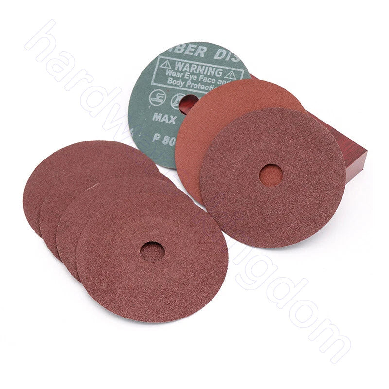 100mm 125mm Grinding Wheel Abrasive Discs — P24 to P120 Grit Fiber‑Backed Sanding Wheels for Angle Grinders