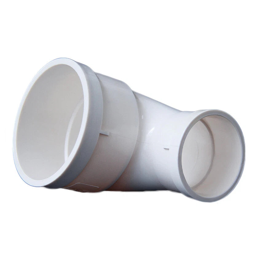 PVC Drainage Pipe Reducer 90° Elbow Connector Adapter Drain Fittings Joint White