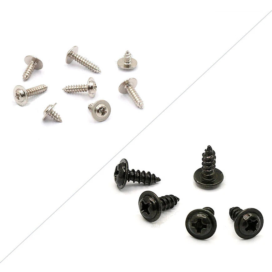 M2 M2.6 M3 M3.5 M4 Flanged Truss Head Self Tapping Screws – Bright Nickel & Black Zinc