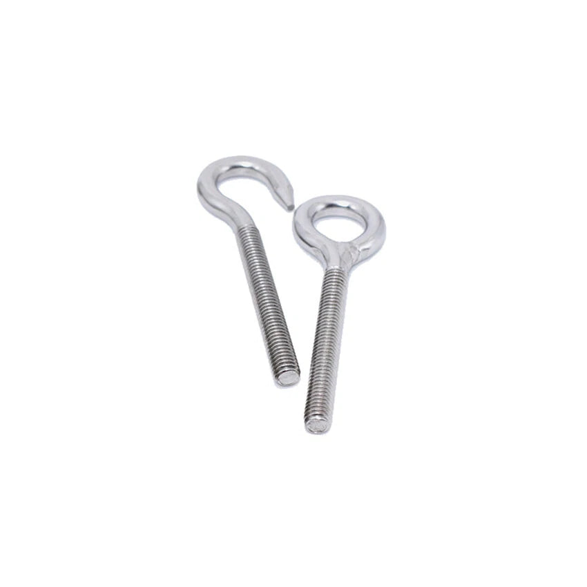 Stainless Steel 304 Screw Hooks & Screw Eyes – Large & Small Loop, Cup Style, M4 to M12 Metric Sizes