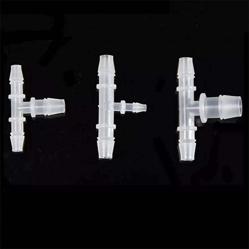 Plastic Hose T-Piece Reducer Connector — Vacuum Tee Joiner for Air & Water Lines