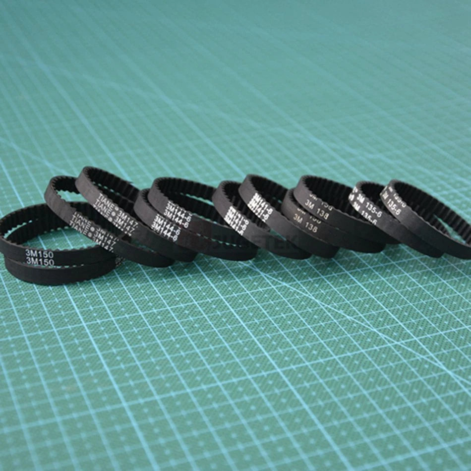 HTD 3M Closed Loop Timing Belt — 339 / 345 / 354 / 363 / 381mm Length, 10 / 15 / 20mm Width