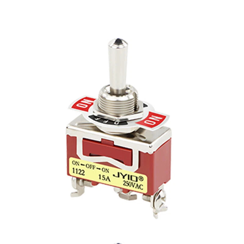 SPDT Toggle Switch ON-OFF-ON 3 Position 3-Pin 15A 250VAC — E-TEN 1122