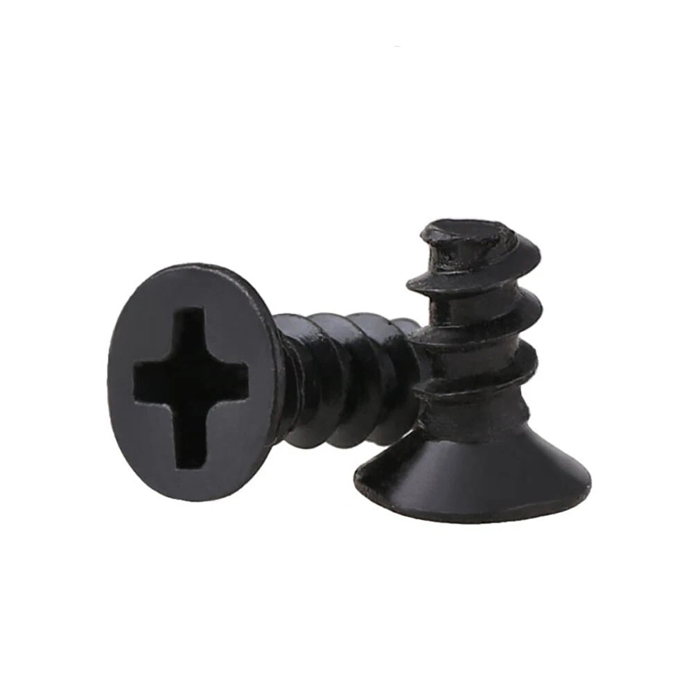 M1.4~M4 Countersunk Pozi Self Tapping Black Zinc Blunt End Metal Sheet Screws