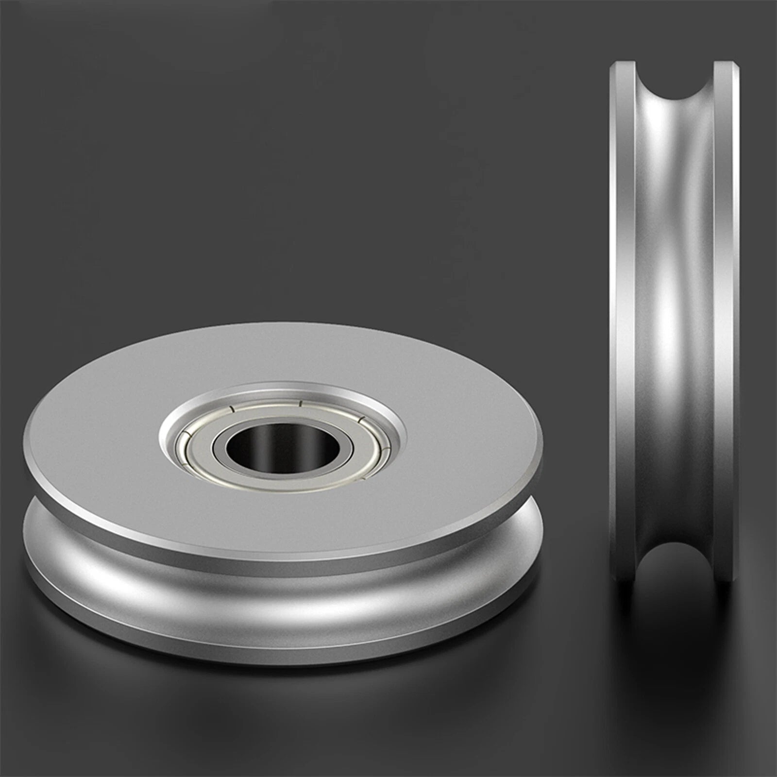 U-Grooved Idler Pulley For Width 6/8/10mm PU Belt Pulleys Aluminum OD 30mm-80mm