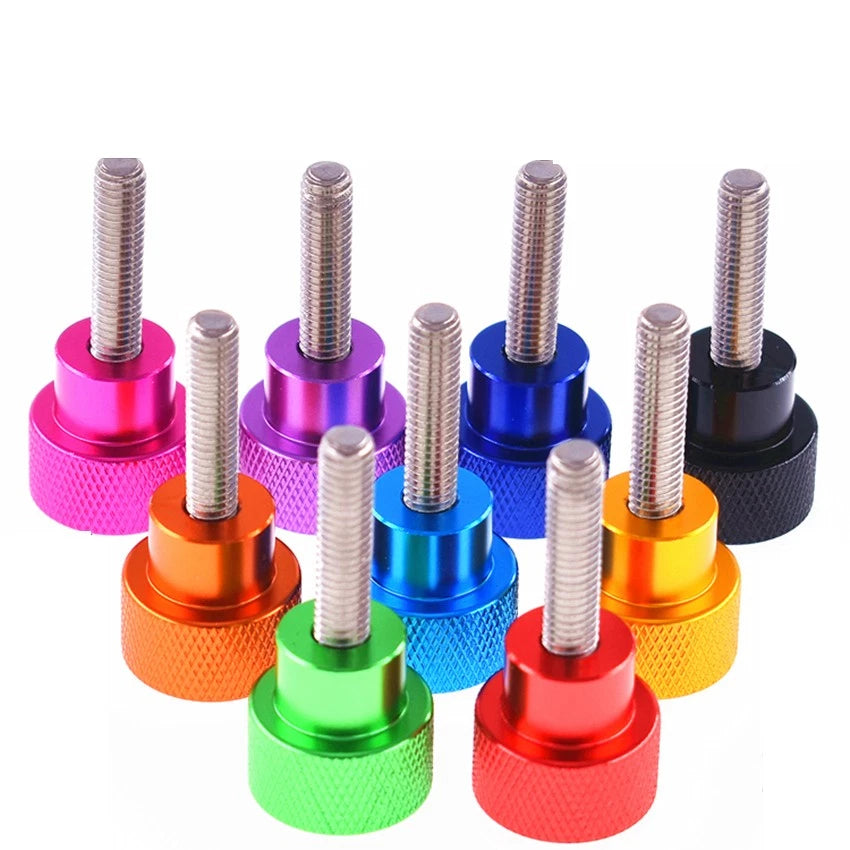 M2.5 Knurled Thumb Screws – Aluminium Alloy, 15–40mm, Multiple Colors
