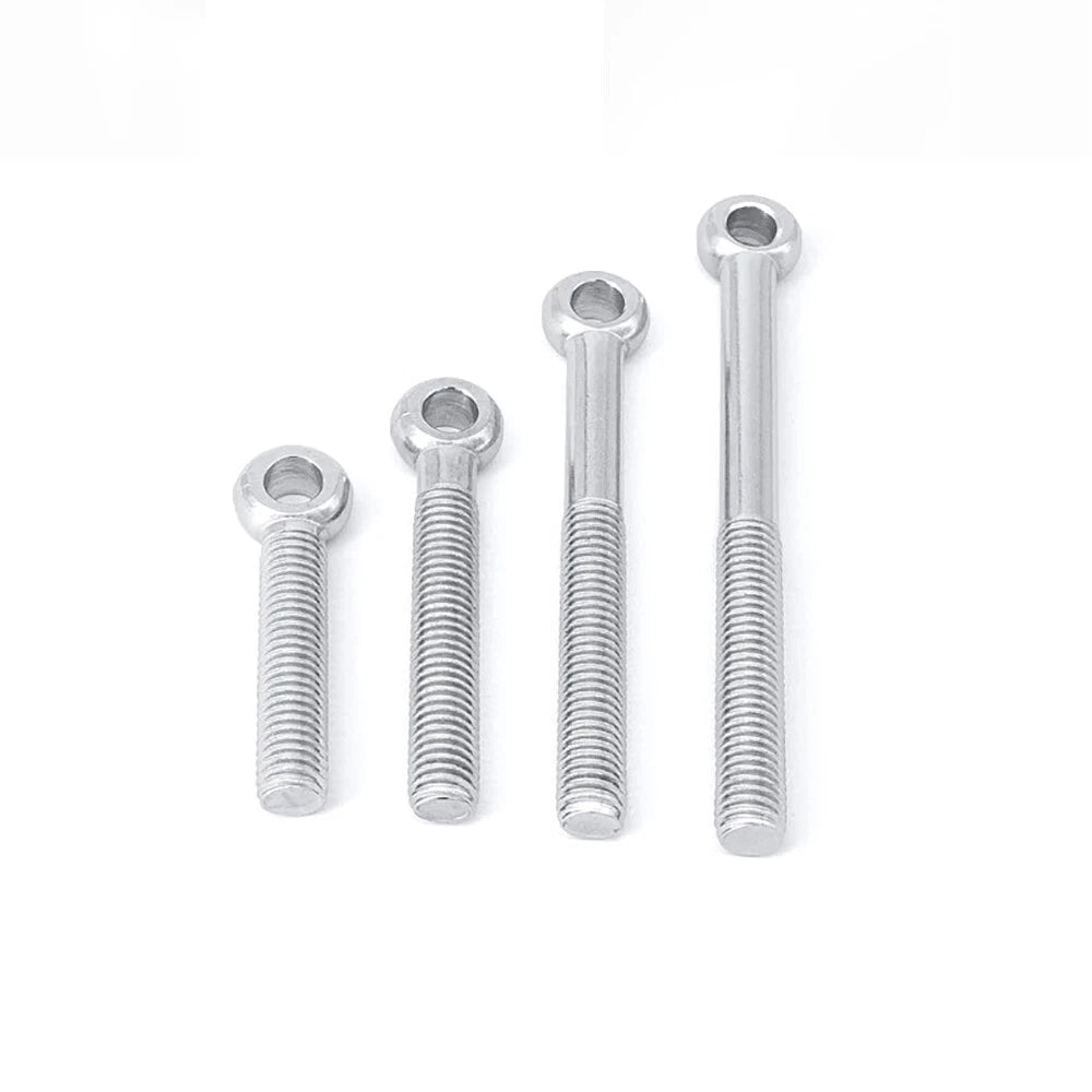 M5–M12 Stainless Steel A2 Eye Bolts Threaded Ring Screws for Catenary Wire & Hanging - HomeDIYer