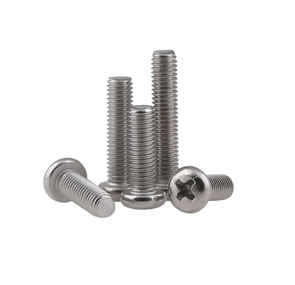 M1-M2 304 Stainless Steel Phillips Pan Head Machine Screws