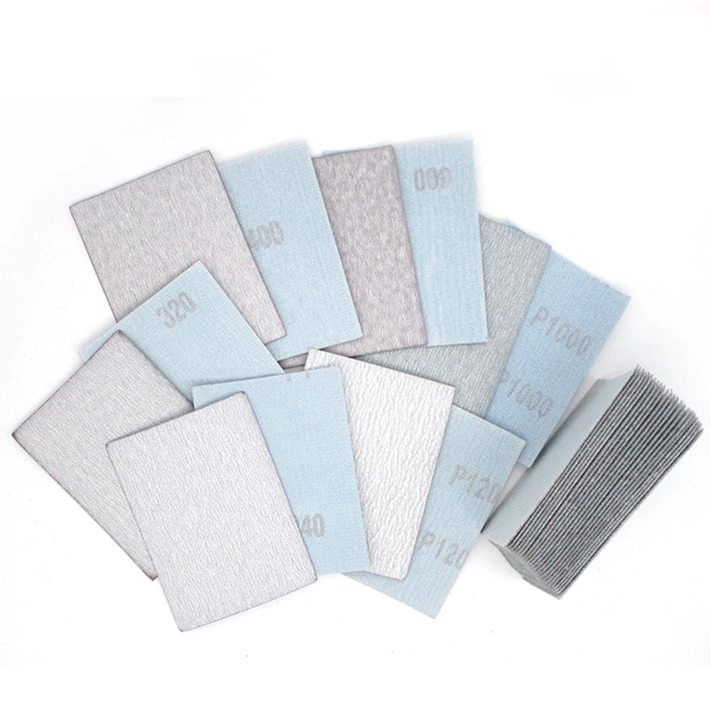 75x100 mm Dry White Abrasive Sanding Discs Sandpaper Hook Loop Grit 120# - 1000#