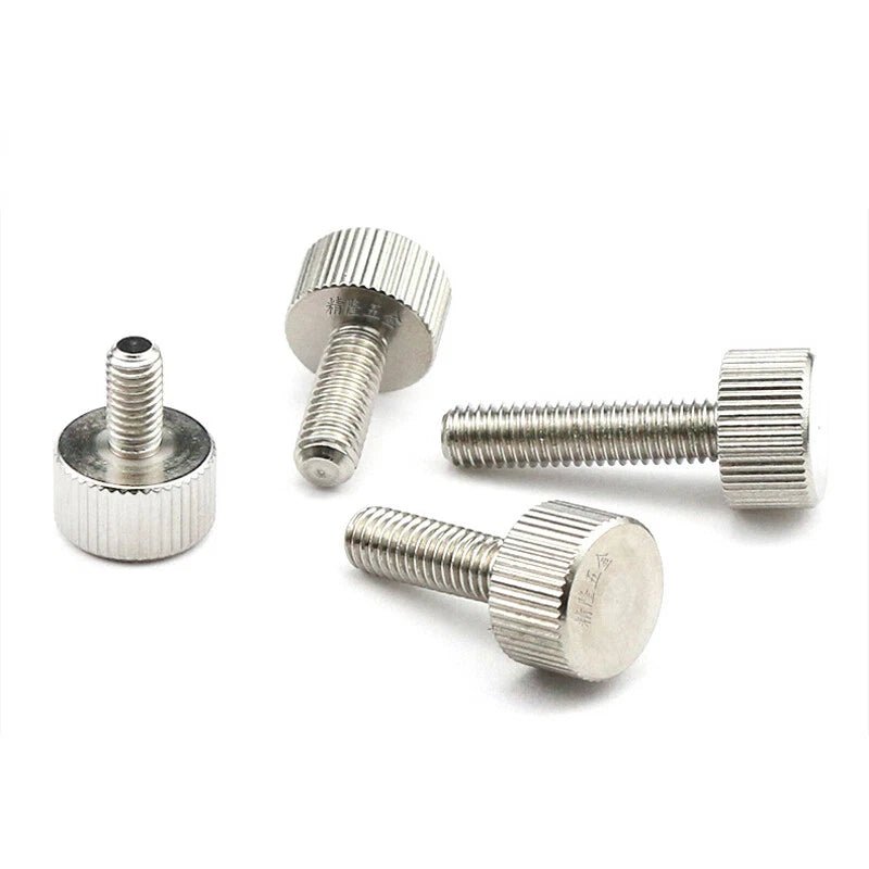 M3 303 Stainless Steel Straight Knurled Thumb Screws — 6 to 20mm, 7 Lengths - HomeDIYer