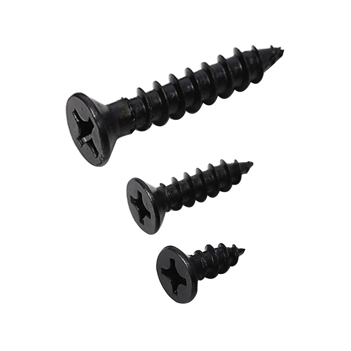 Phillips Flat Head Self Tapping Screws – Black 304 Stainless Steel, M1.7–M6.3