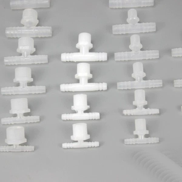 Hosetail Tee Connector Fittings T-Piece Barbed Male BSP 1/8"-3/4" Air Water Fuel