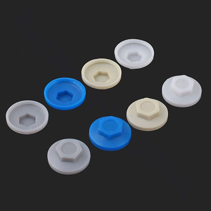 Waterproof Screw Caps for 5.2mm Hex Head Self‑Drilling Screws – Plastic Hex Cover (Metric)