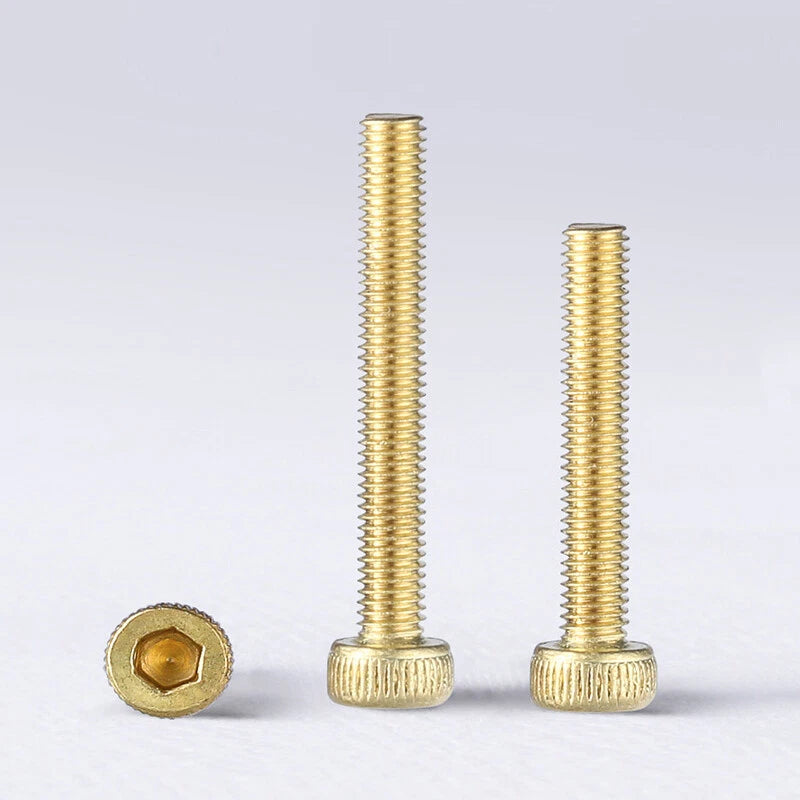 Brass Hex Socket Cap Screws Cup Head Bolt M2 M2.5 M3 Full Thread Machine Screws