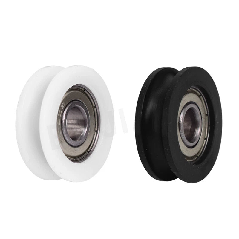 Round U Groove Nylon Pulley Guide Wheels Roller Ball Bearing Roller 8x30x10mm
