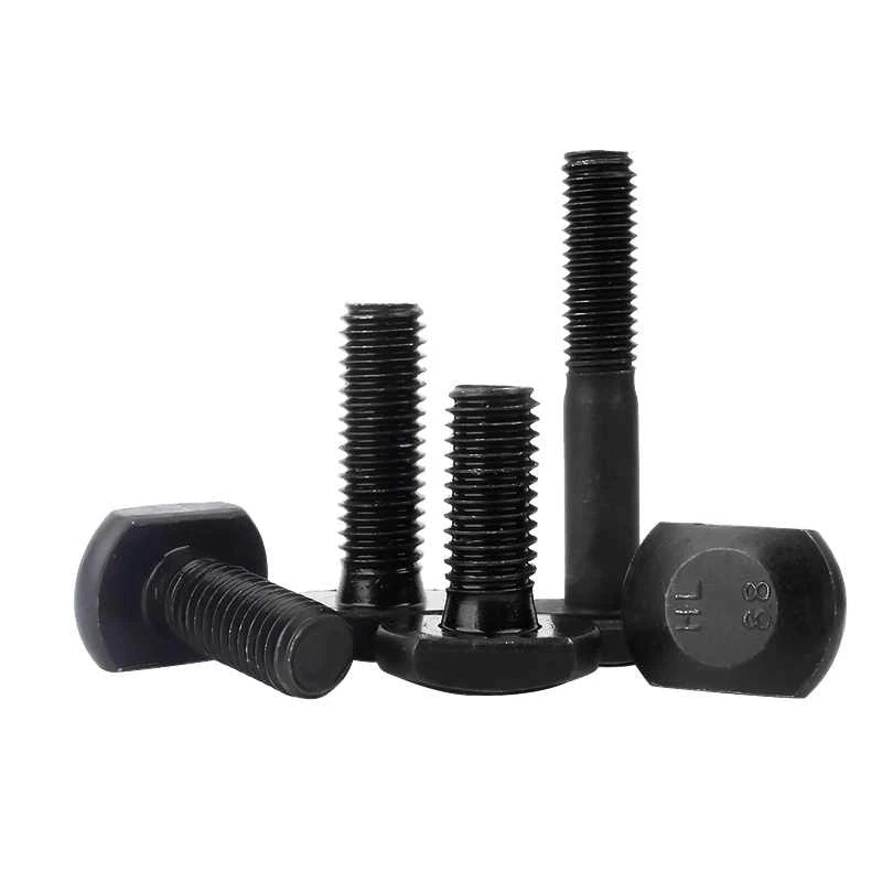 M14 x 50mm T - Slot Bolts – Black 8.8 Steel, Full Thread (T - Slot Screws for Aluminum Extrusion) - HomeDIYer