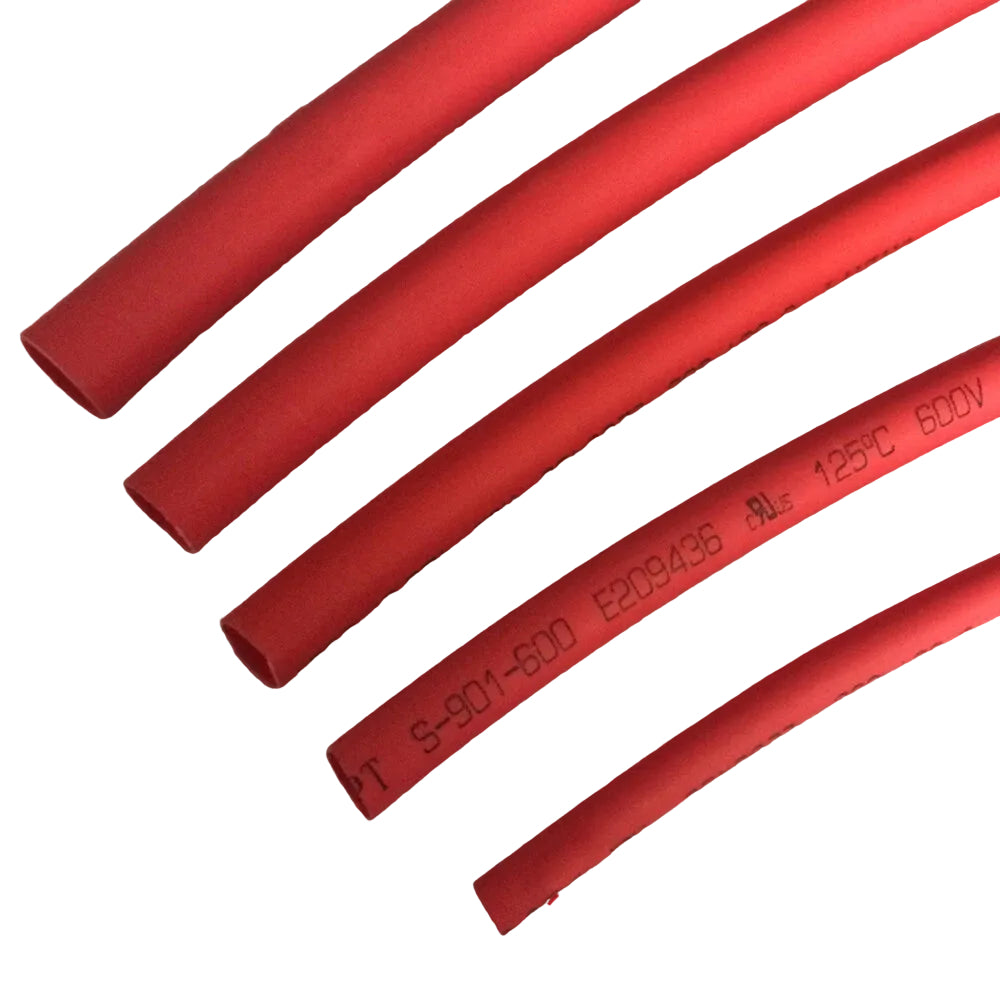 Red Heat Shrink Tubing 2:1 Ratio — Φ0.6mm to Φ80mm | Cable Sleeving Wire Wrap