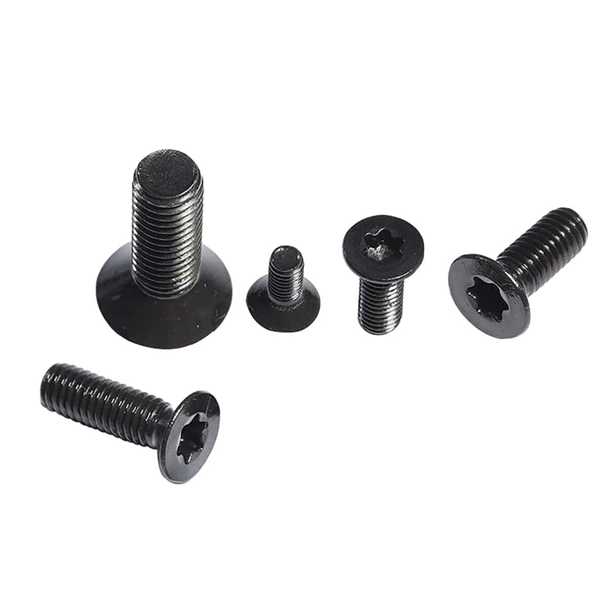 Black A2 Stainless Steel Security Torx Countersunk Flat Head Machine Screws M2 M2.5 M3 M4 M5 M6 — Tamper-Resistant Flush-Fit, 3mm to 50mm