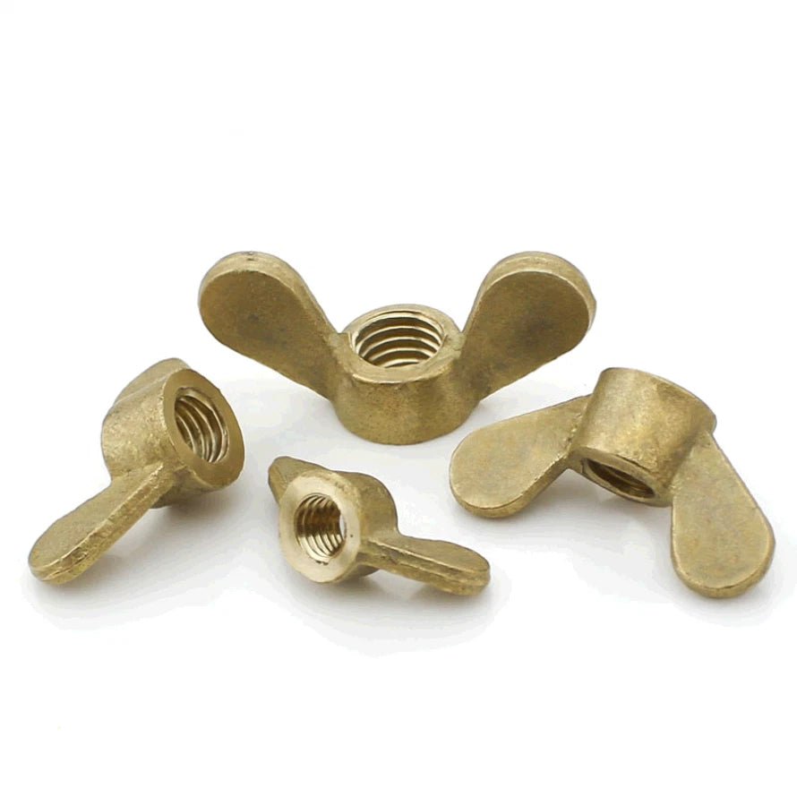 Solid Brass Wing Nuts M8 – Butterfly Nuts for Bolts & Screws (Qty 2) - HomeDIYer