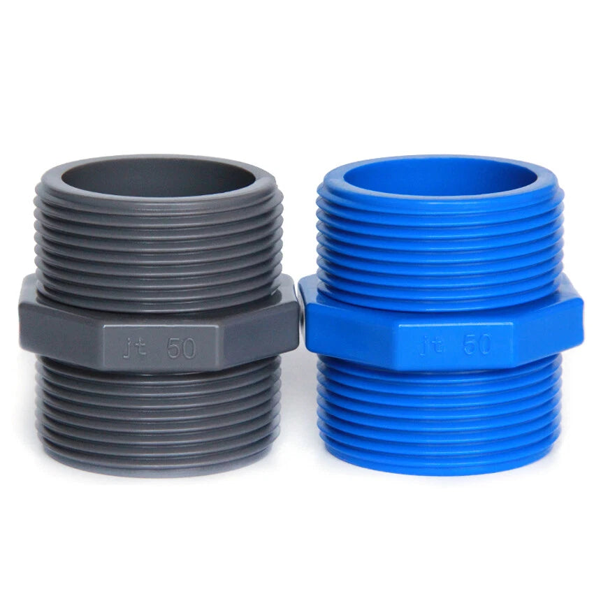 PVC 1 2" -2" Male Thread Straight Connector Water Pipe Fittings Joint Adapter