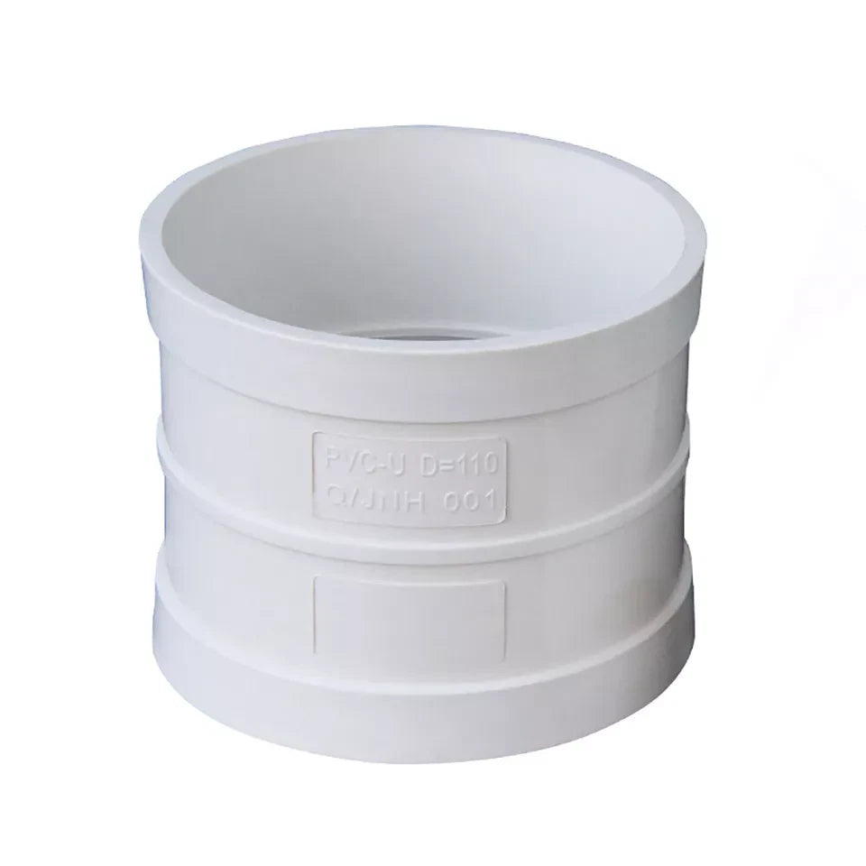 PVC Straight Coupling — Solvent Weld Drain Pipe Connector, White (50mm–200mm)