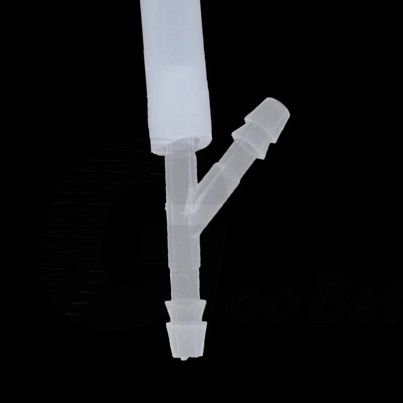 Plastic Y-Piece 45° 3-Way Barbed Hose Fitting — Tubing Connector for Garden, Aquarium & Irrigation