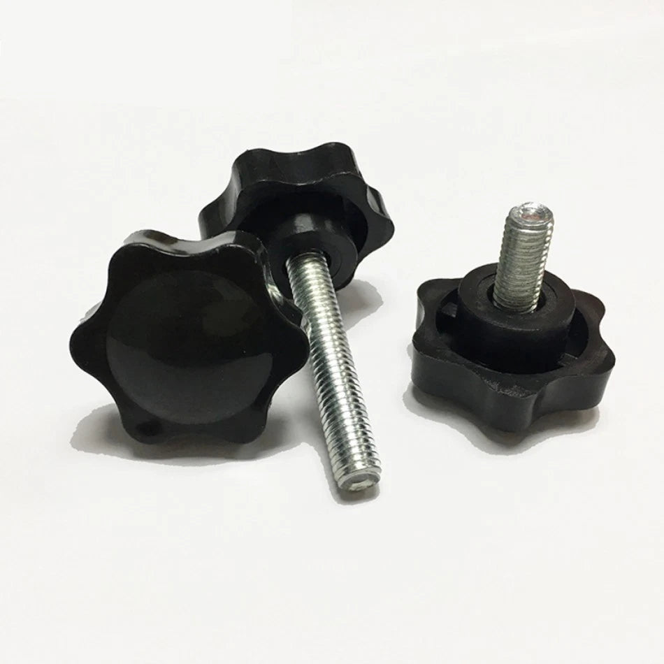 M5 M6 M8 Plastic Black Rosette Thumb Screws Knobs Bolt Star Knob Thumbscrews
