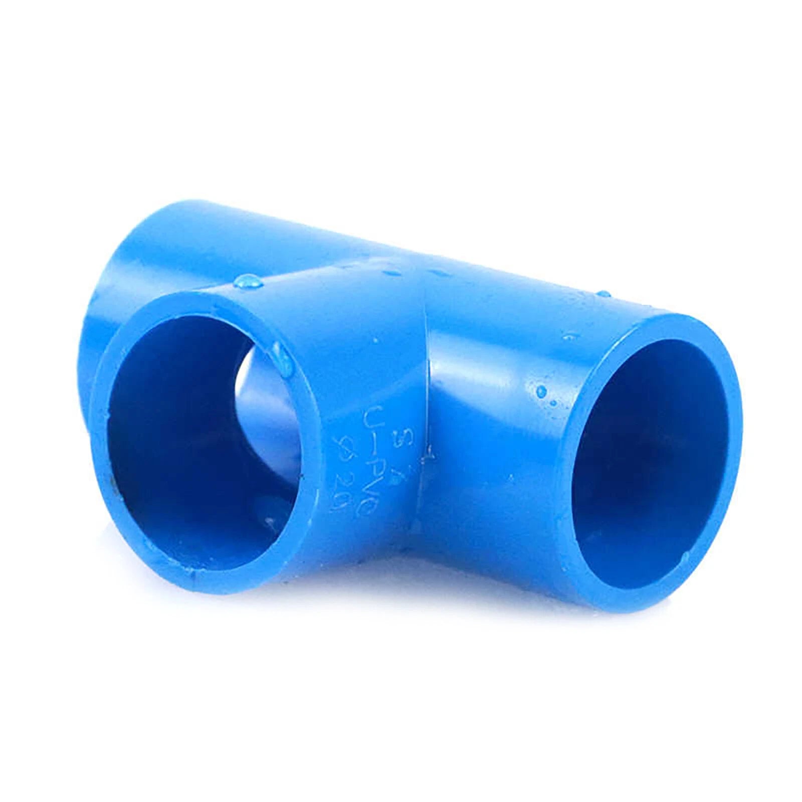 PVC Pipe Fittings Tee Connector Adapter Coupling Solvent Weld 20mm - 110mm Blue