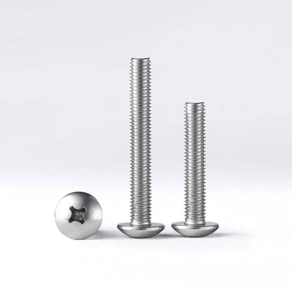 M3 M4 M5 M6 Phillips Truss Head Machine Screws – 316 Stainless Steel, Marine Grade, Fully Threaded