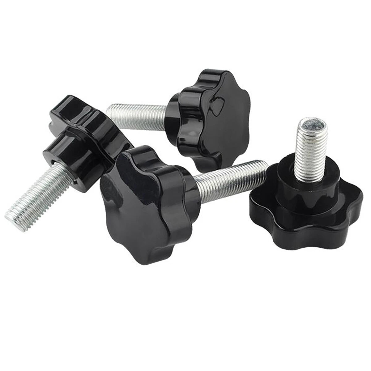 M8/M10/M12 Plastic Thumb Screws – 48mm Six-Petal Flower Knob Bolt