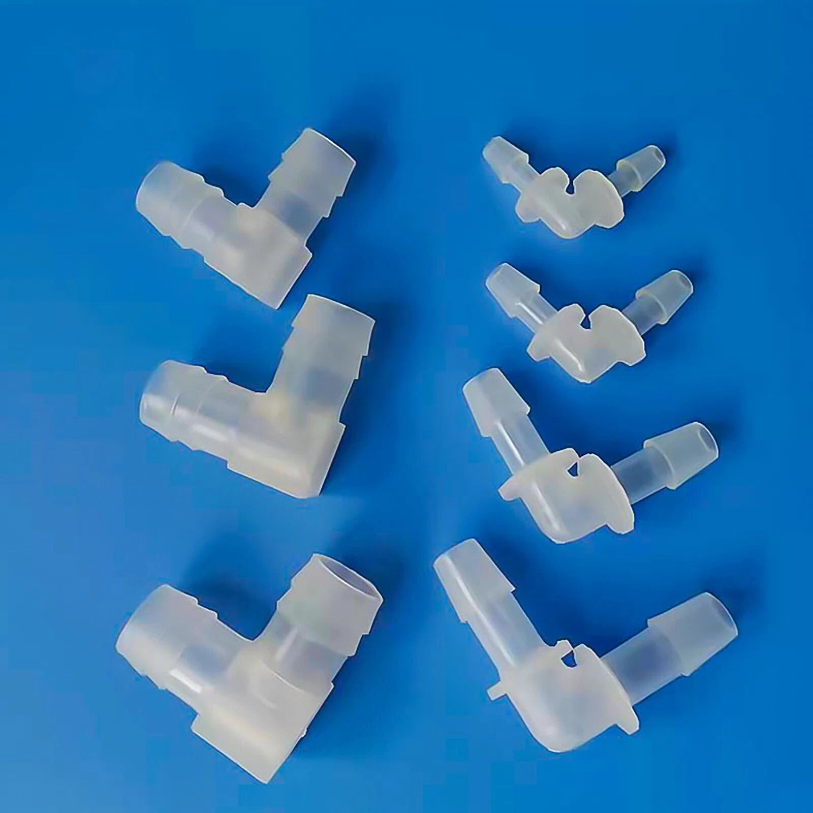 90° Elbow Barbed Hose Connector — Plastic L-Joiner for Air, Fuel & Water Lines