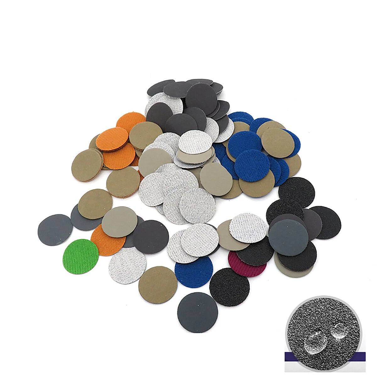 1" - 3" 996A Wet Dry Sandpaper Paper Discs Hook&Loop Wood Car Metal Polishing