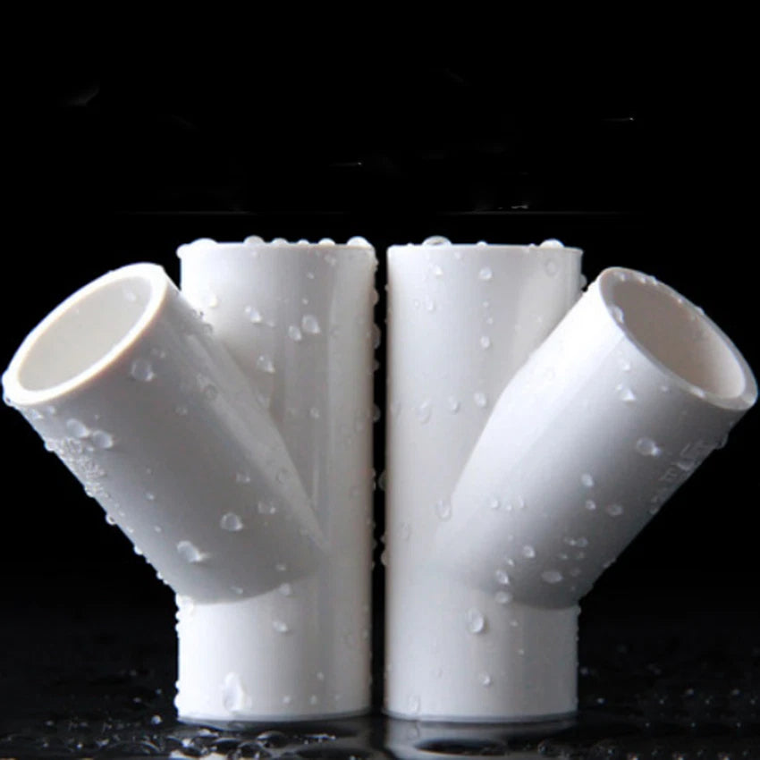20 25 32 40mm 3-Way PVC Pipe Fittings Lateral Tee 45°  Elbow Adhesive Connectors