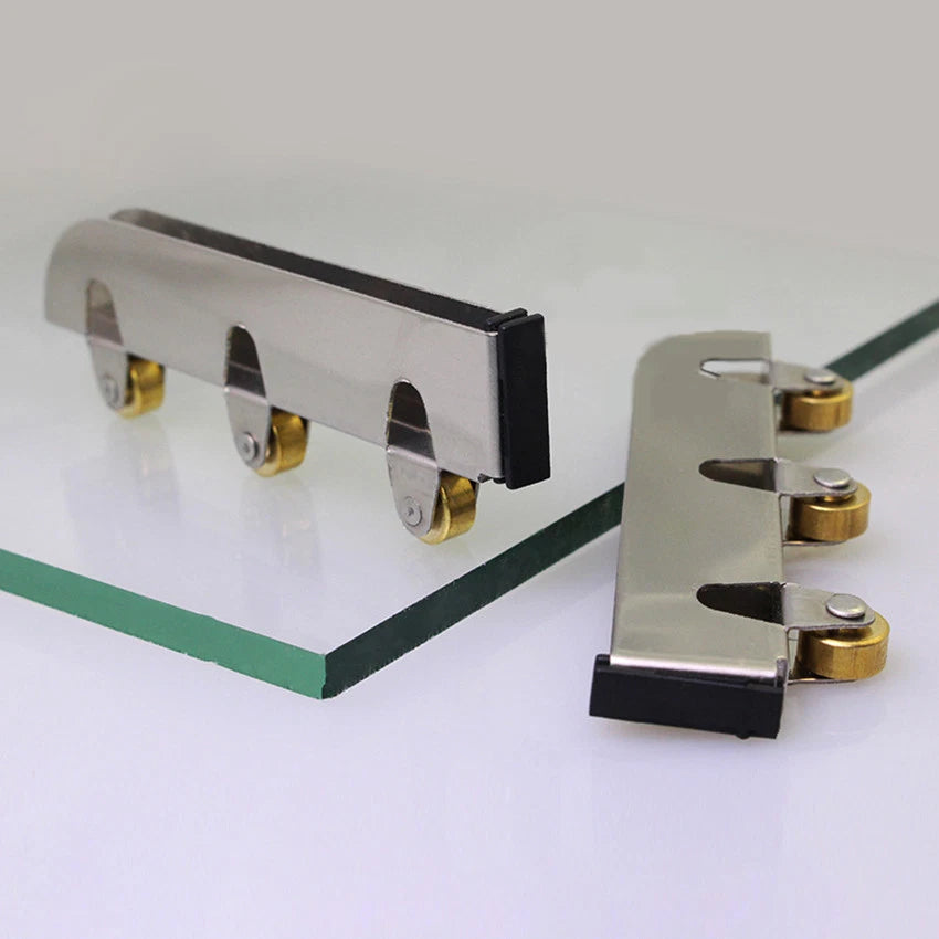 5mm Showcase Cabinet/Glass Door Stainless Steel Sliding Roller Wheel Pulley