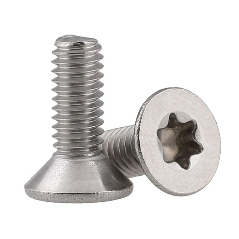 Torx Countersunk Head Screws M2 M2.5 M3 M4 — A2 Stainless Steel Security Machine Screws