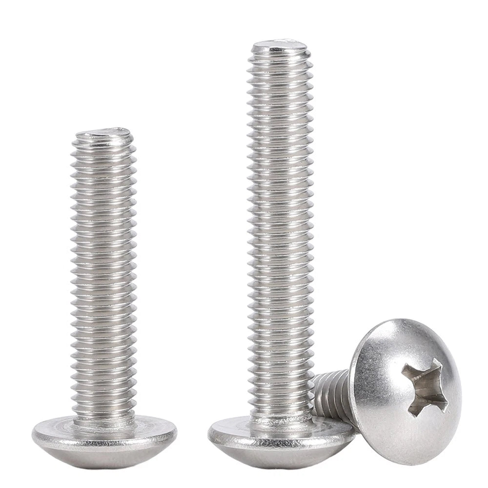 M4-M8 Phillips Truss Head Machine Screw Large Flat Head Screws Stainless Steel