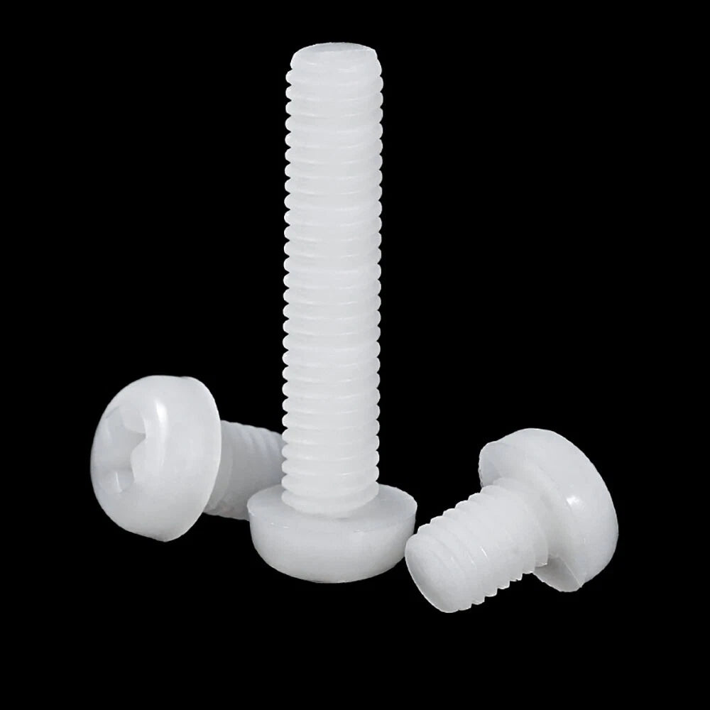 M5 M6 M8 Nylon Phillips Pan Head Machine Screws – Black & White - HomeDIYer