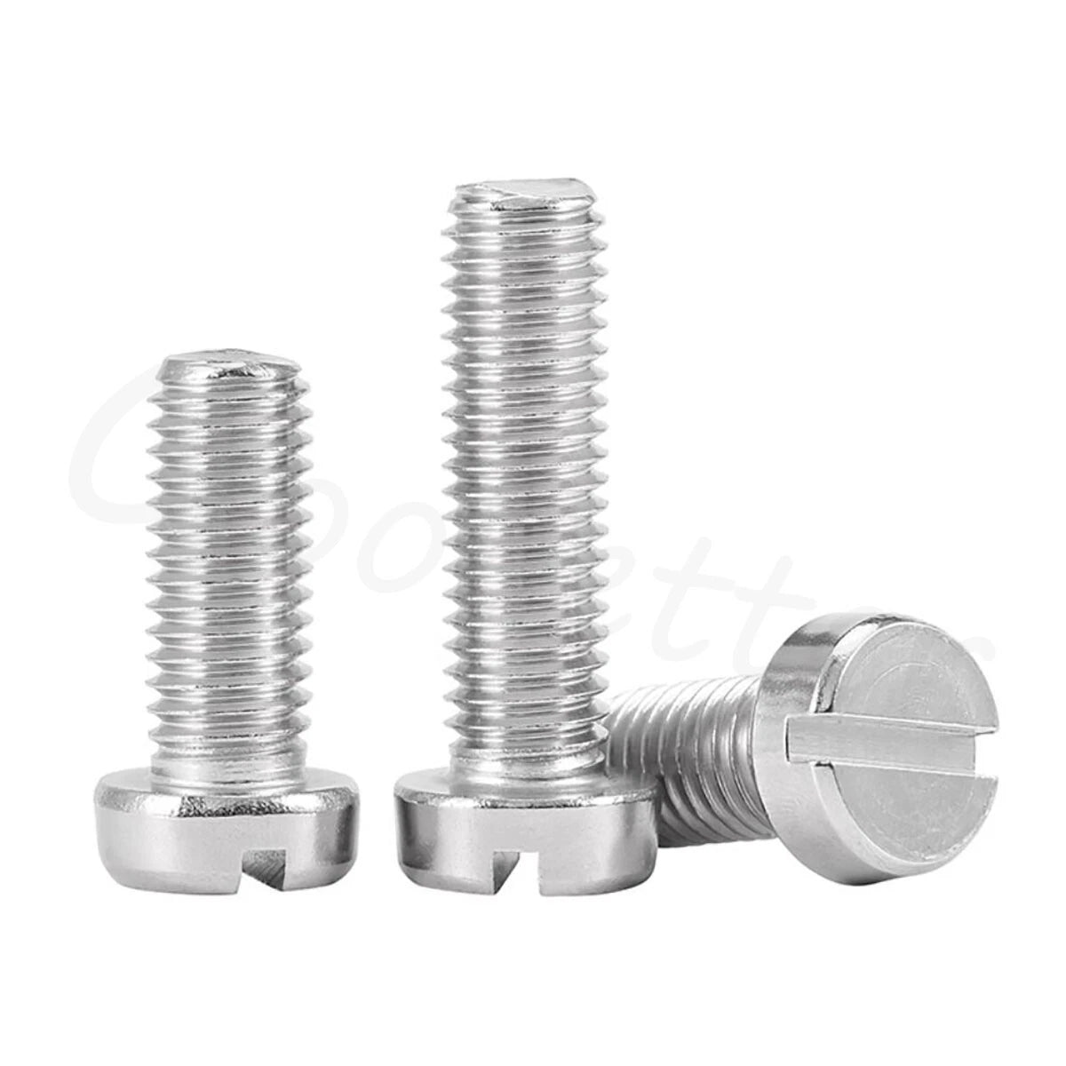 M1.6 M2 M2.5 Slotted Cheese Head Machine Screws – DIN 84, 304 Stainless Steel, Fully Threaded - HomeDIYer
