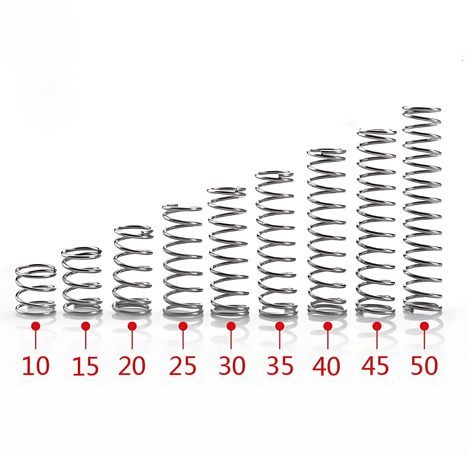 Compression Spring Wire Dia 1.0mm Pressure-Coil Springs A2/304 Stainless Steel