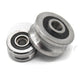 V/U Grooved Wire Guide Pulley Wheel Steel Rollers Ball Bearings Bore 3/4/5/6/8mm