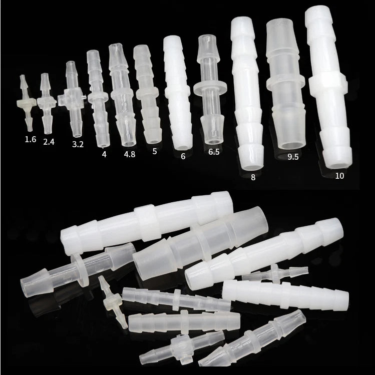 Plastic Barbed Hose Connector — Straight, L-Type & T-Type | Aquarium, Pond & Washer Tubing