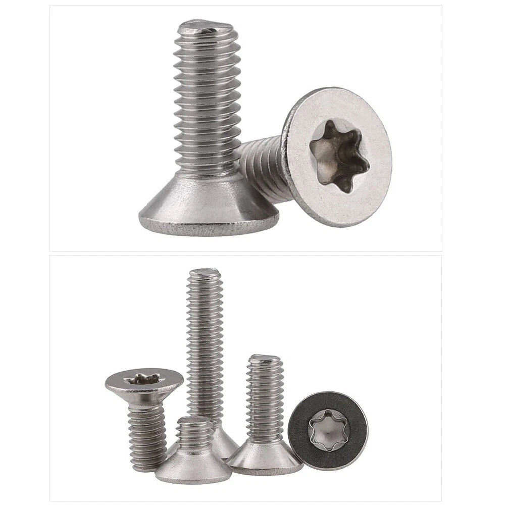 Torx Countersunk Machine Screws – M2.5 M3 M4, A2 Stainless Steel, Hexalobular Socket, Flat Head